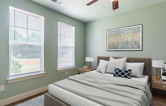 Master Bedroom at The Lodge at Johns Road Apartments, Huntsville