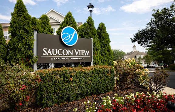 Welcoming Property Sign at Saucon View Apartments, Pennsylvania, 18015