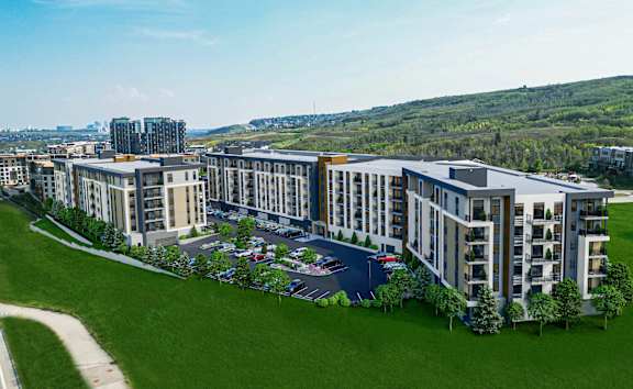 Parking Lot at Vista Apartments at Edgemont, Edmonton, AB
