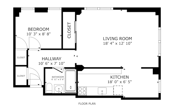 1 bed 1 bath at The Exeter Apartments, Apartments, Seattle, WA