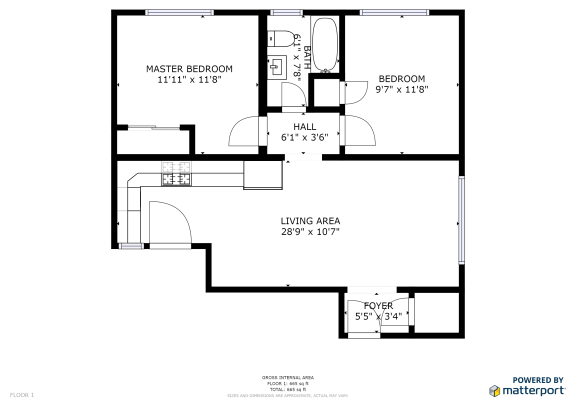 Floor Plan  Two Bedroom