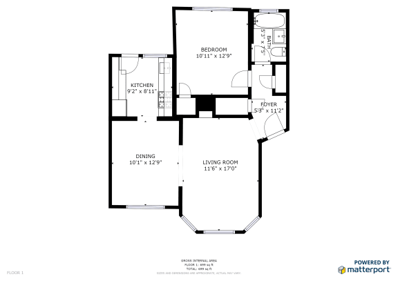 One Bedroom Apartment (4336-1W)