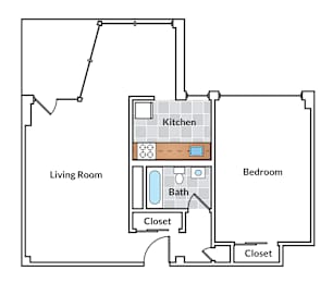  Floor Plan 1 Bedroom with Balcony 29 Tier