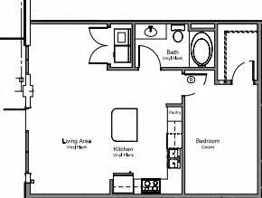 1 bed 1 bath C at East End Lofts at the Railyard Apartments, Texas, 76201