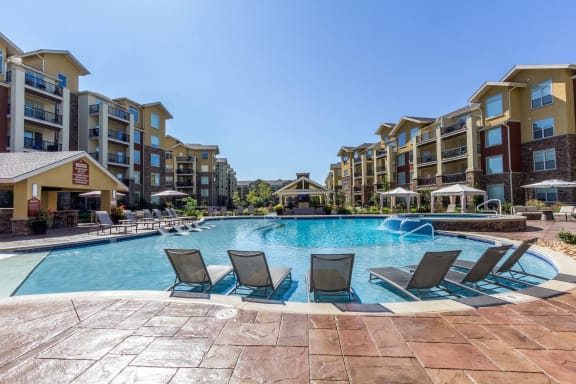 Swimming Pool With Relaxing Sundecks at WaterCrest at City Center, Lenexa, Kansas