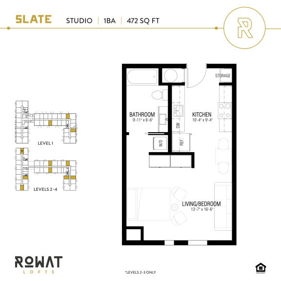 Slate Studio Floor Plan