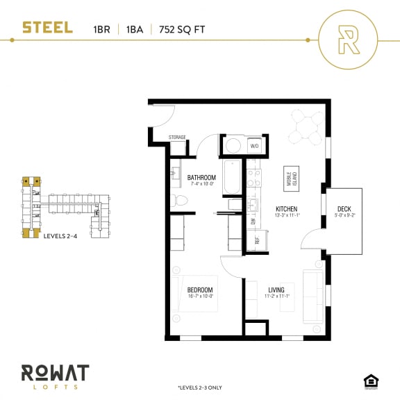 Steel 1 Bedroom Floor Plan