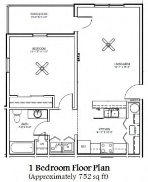1 bed 1 bath A at Deer Valley Villas Apartments, Illinois, 61282