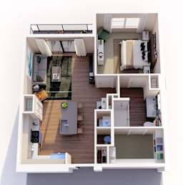1 Bedroom Apartment | Revelstoke | A2 Floor Plan