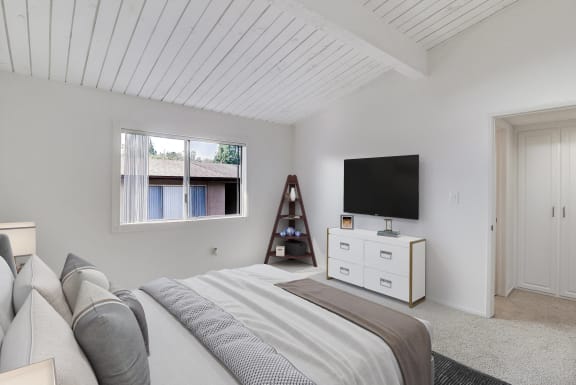 Bedroom of a 1x1 with Furniture in bedroom