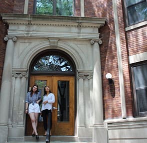 Couple at front door at The Plaza at Library Square, IN, 46204