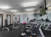 Thumbnail 5 of 26 - fitness center with weights and cardio equipment
