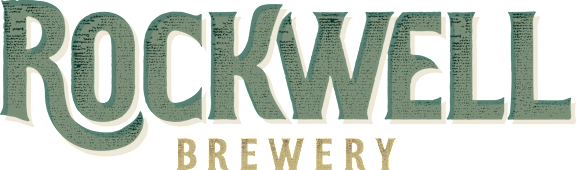 The image is a logo for Rockwell Brewery.
