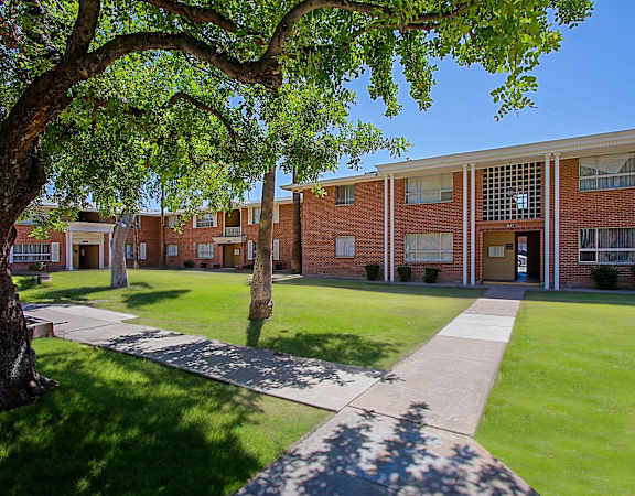 our apartments showcase a beautiful lawn