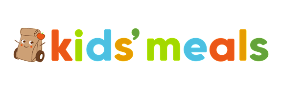 A colorful logo for kids' meals featuring a cartoon character.