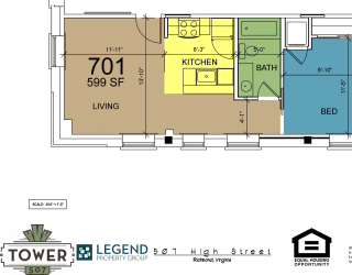 Floor Plan Tower 507 - Unit 701