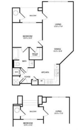 The Barclay Floorplan at The Manhattan Tower and Lofts