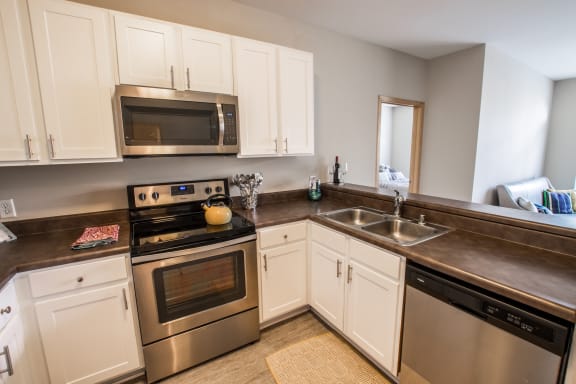 Kitchen at Trostel Square Apartments in Milwaukee, WI