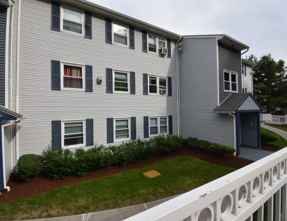 the view of our apartment building from our balcony
