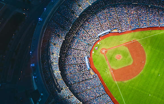 Aerial View of Baseball Field