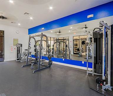 the preserve at ballantyne commons fitness room with weights and cardio equipment