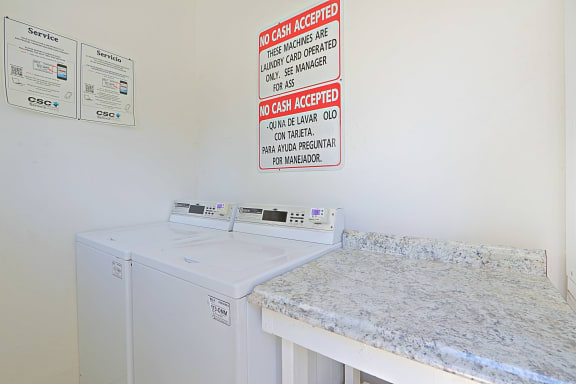 our apartments have a laundry room with a washer and dryer