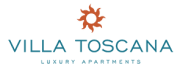the logo for the villa toscana luxury apartments