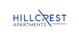 a logo for hillcrest apartments against a white background