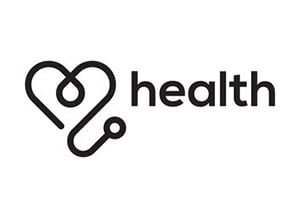 A black and white logo with a heart and a key.