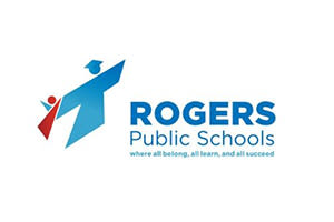 Rogers Public Schools logo with the tagline "where all belong, learn, and succeed".