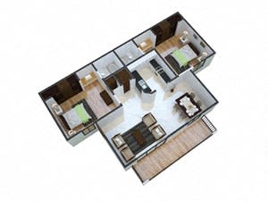  Floor Plan 2x2 Affordable