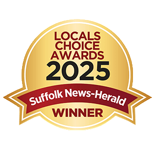 A gold and red emblem signifies the LOCALS CHOICE AWARDS 2025 presented by the Suffolk News-Herald. at Meridian Obici Apartments, Suffolk 23434