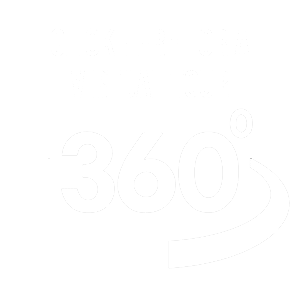 A white background with the number 360 in a light grey outline.