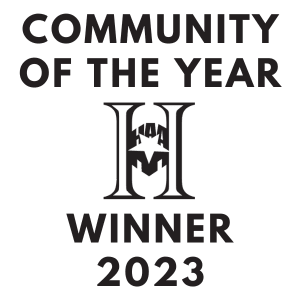a logo for the winner of the community of the year competition