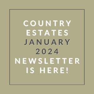 a tan background with the words county estates january 2024 newsletter is here