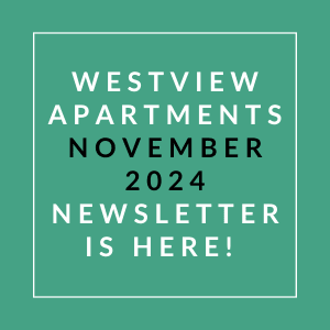 a green background with the words western apartments november 2224 newsletter is here