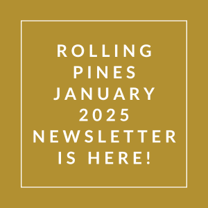 The image announces the availability of the Rolling Pines January 2025 newsletter.