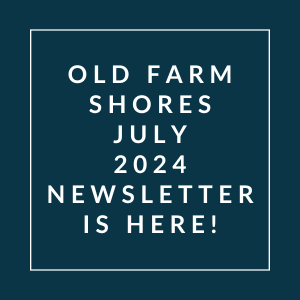 an old farm shoes july 2224 newsletter is here text on a blue background