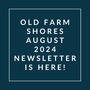 an old farm shoes july 2224 newsletter is here text on a blue background