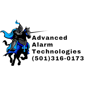 a warrior on a horse with the words advanced alarm technologies
