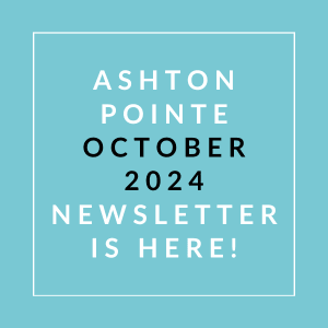 a white frame on a blue background with the words asthma point october 2024 newsletter