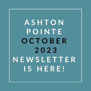 a blue background with a white outline and white text that says asthma pointe october 23