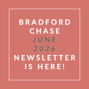 The image is a cover of the Bradford Chase June 2026 newsletter.