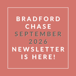 A newsletter announcement for Bradford Chase in September 2026.