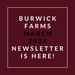 A newsletter for Burwick Farms is available for March 2026.