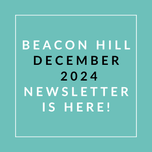 The image announces the availability of the Beacon Hill December 2024 newsletter.