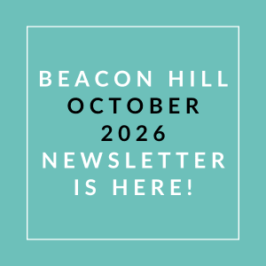 The image announces the availability of the Beacon Hill October 2026 newsletter.