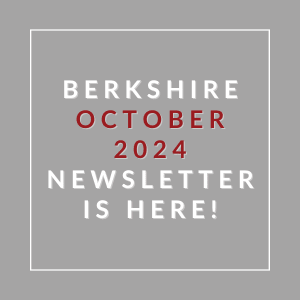 a gray background with white and red text and the words berkhus october