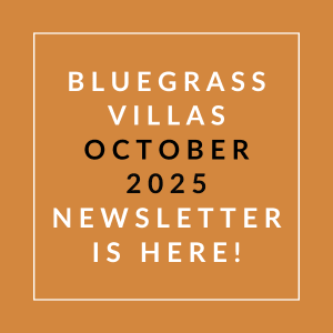 A newsletter for Bluegrass Villas is available for October 2025.