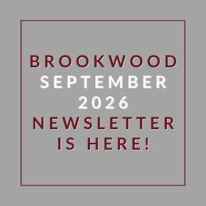 A graphic announcing the Brookwood September 2026 newsletter.